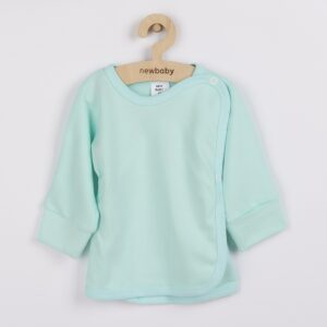 Baby vestje - Lange mouwen - Turquoise - Zijsluiting - Maat 50