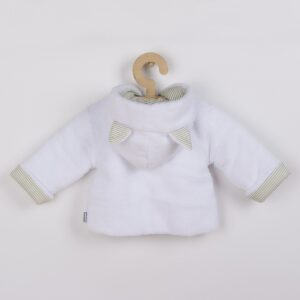 Winterjas - Maat 74 - Wit - Met capuchon - Wellsoft stof