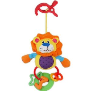Knuffel Leeuw met Rammelaar en Clip - Speelgoed