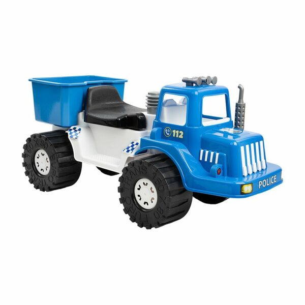 Loopauto politievoertuig - blauwe kinderfiets 70 cm - Afbeelding 2