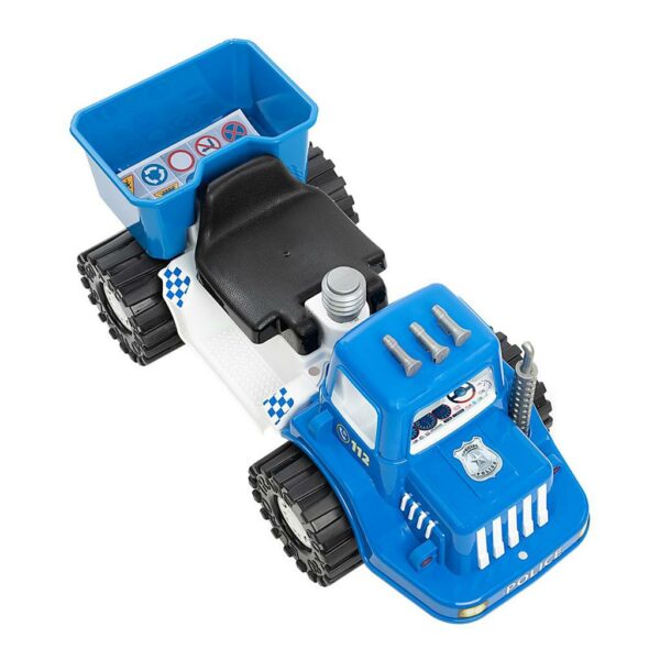 Loopauto politievoertuig - blauwe kinderfiets 70 cm - Afbeelding 3