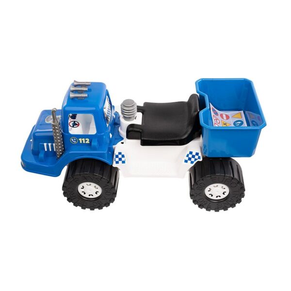 Loopauto politievoertuig - blauwe kinderfiets 70 cm - Afbeelding 4