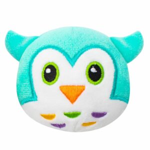 Kinderwagenketting Pluche Muis Uil Rammelaar Grijs Beige