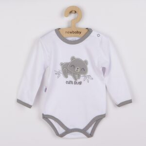 Babykleding - Baby romper - Lange mouwen - Geborduurde beer