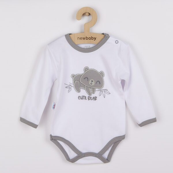 Babykleding - Baby romper - Lange mouwen - Geborduurde beer