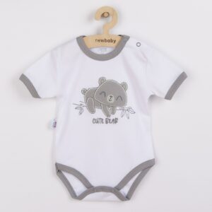Baby Romper - Katoen - Schattig Beer Ontwerp - Drukknoopsluiting