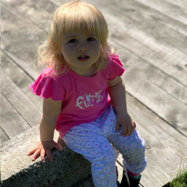 2-piece set - T-shirt en broekje - katoen - bloemenmotief - Afbeelding 3