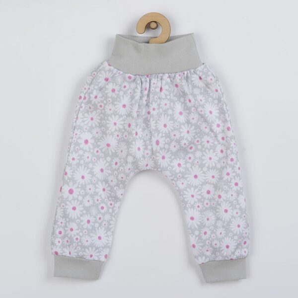 Babykleding - 2-delige set - Grijs T-shirt met tekst - Bloemenbroekje - Afbeelding 2
