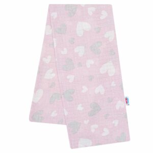 Hydrofiele Luier 70x80 cm - Roze met Hartjesprint
