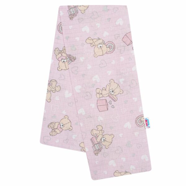 Hydrofiele Luier 70x80 cm - Roze met Teddyberen
