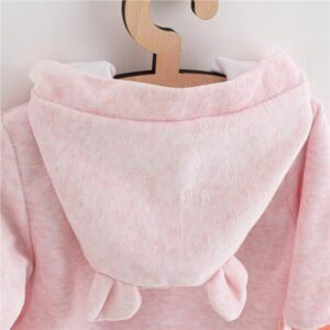 Pyjama - Jumpsuit met Capuchon - Teddybeer Afbeelding - Roze