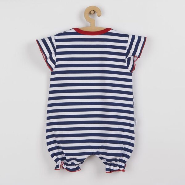 Jumpsuit - Marineblauw - Korte mouwen - 100% Katoen - Baby Overal