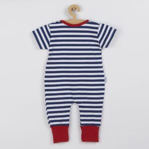 Boys summer jumpsuit - maat 56 (0-3 maanden) - blauw-witte strepen