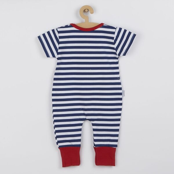Boys summer jumpsuit - maat 56 (0-3 maanden) - blauw-witte strepen