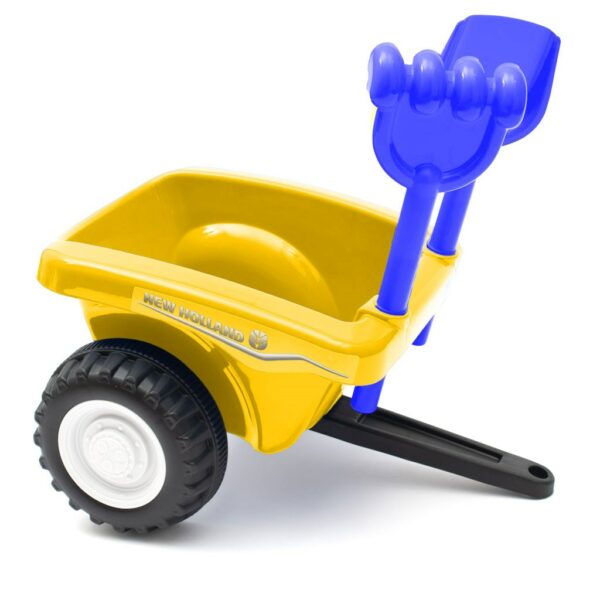 Gele speelgoedtractor met aanhanger en schep - Afbeelding 3