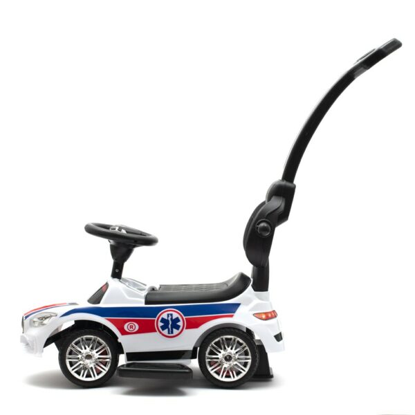 Loopauto Ambulance Wit met Duwstang en Veiligheidsbeugel - Afbeelding 4