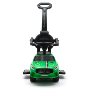 Groen Kindervoertuig - Duwauto met Voetsteun en stang
