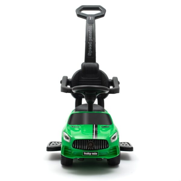 Groen Kindervoertuig - Duwauto met Voetsteun en stang
