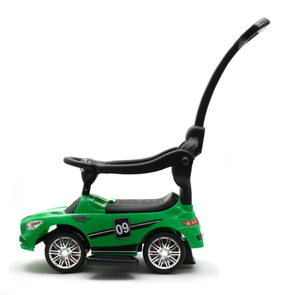 Groen Kindervoertuig - Duwauto met Voetsteun en stang - Afbeelding 3
