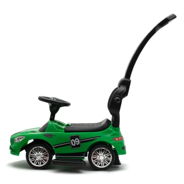 Groen Kindervoertuig - Duwauto met Voetsteun en stang - Afbeelding 4