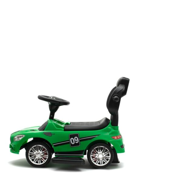 Groen Kindervoertuig - Duwauto met Voetsteun en stang - Afbeelding 5