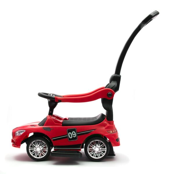 Kinderloopauto - Glanzend rood - Ergonomische duwstang - Afbeelding 3