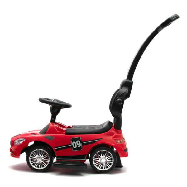 Kinderloopauto - Glanzend rood - Ergonomische duwstang - Afbeelding 4