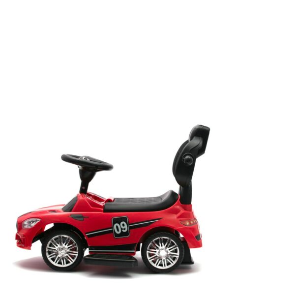 Kinderloopauto - Glanzend rood - Ergonomische duwstang - Afbeelding 5