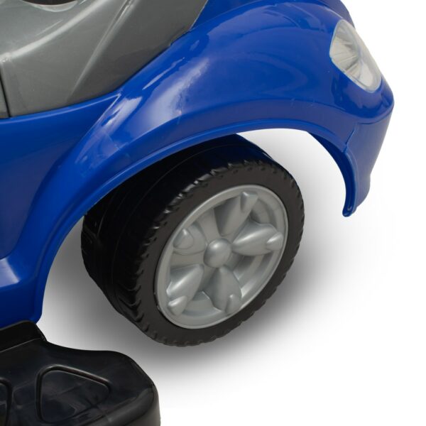 Raceauto met Duwstang - Blauwe Loopauto voor Peuters - Afbeelding 2