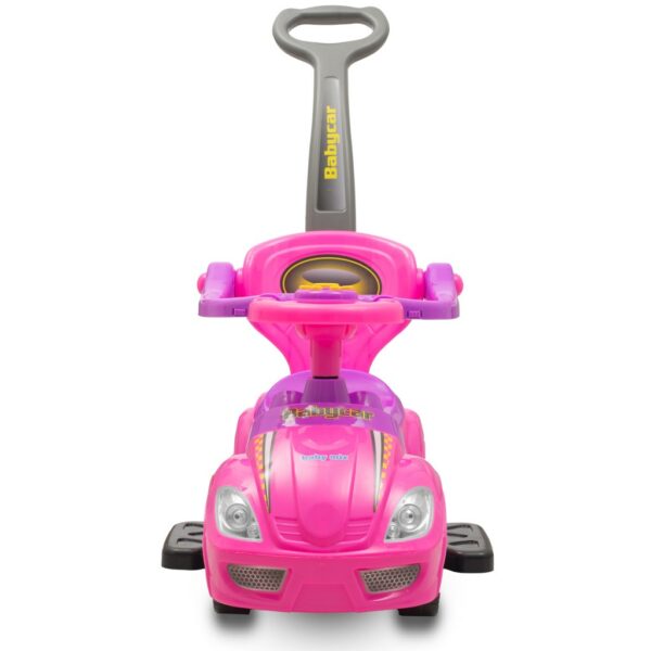 Roze Peuterauto - Kinderloopauto Met Duwstang