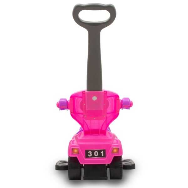 Roze Peuterauto - Kinderloopauto Met Duwstang - Afbeelding 2
