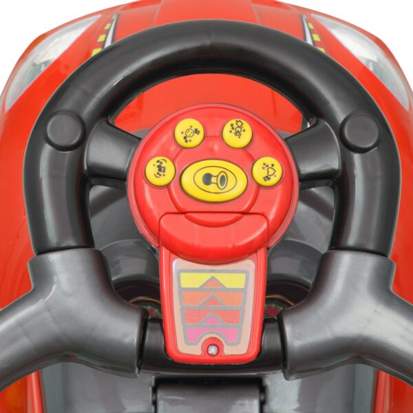 Loopauto Rood 3-in-1 met Duwstang en Veiligheidsbeugel - Afbeelding 3
