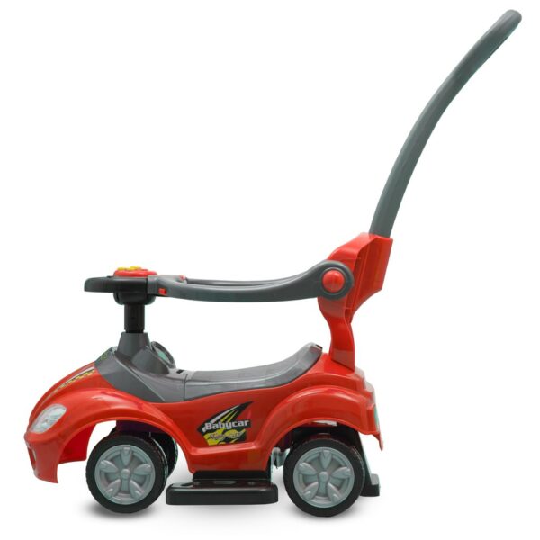 Loopauto Rood 3-in-1 met Duwstang en Veiligheidsbeugel - Afbeelding 5