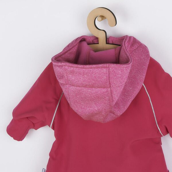 Softshell baby jacket - roze - maat 74 (6-9 maanden) - waterafstotend - Afbeelding 2