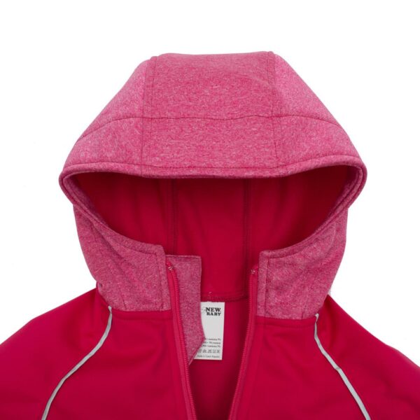 Softshell kinderjas - Donkerroze - Maat 92 (18-24 maanden) - Afbeelding 3