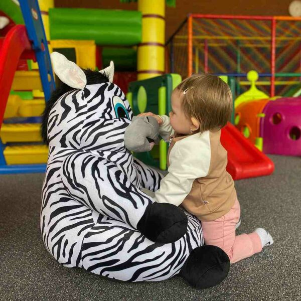Zitzak Pluche Zebra voor Kinderen - Comfortabel - Afbeelding 4