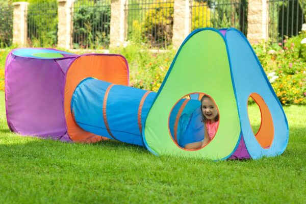 Speelset - Kubus met Tent & Tunnel - Peuterspeelgoed - Afbeelding 4