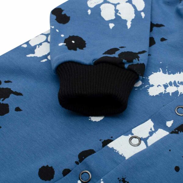 Baby jumpsuit - Hoofddoek met oortjes - Katoen - Blauw - Afbeelding 3