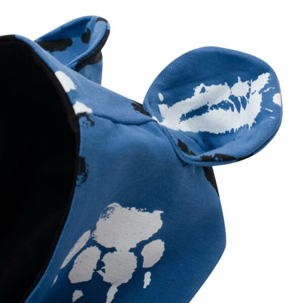 Baby jumpsuit - Hoofddoek met oortjes - Katoen - Blauw - Afbeelding 4