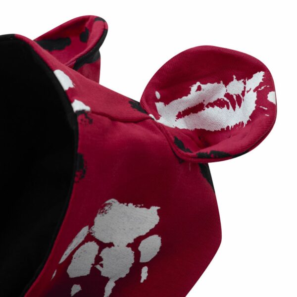 Kinderonesie - Bordeauxrood - Capuchon met oogjes - Drukknopen - Afbeelding 4