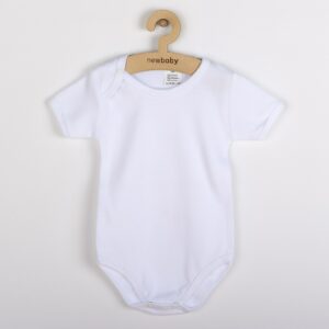 baby romper - short sleeve - wit - 100% katoen - maat 74 (6-9m)