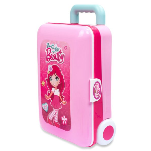 Roze Kinderkaptafel met Spiegel en Make-up Accessoires - Afbeelding 5