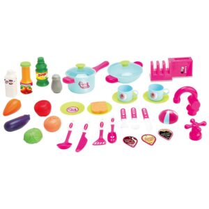 Roze Speelkeuken - Compact - Inclusief Speelgoedvoedsel