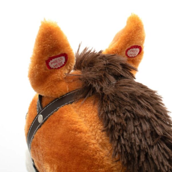 Schommelpaard Pluchen Bruin incl. Bandana en Muziek - Afbeelding 3
