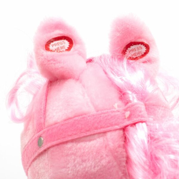 Schommelpaard Roze Pluche met Melodie en Zadel - Afbeelding 4