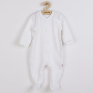 Babypyjama - Wit - Katoen - Jumpsuit - Maat 92 (18-24 maanden)