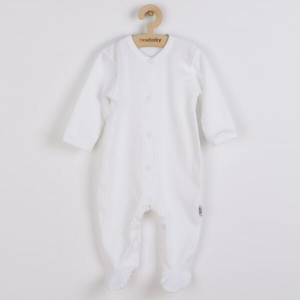 Babypyjama - Wit - Katoen - Jumpsuit - Maat 92 (18-24 maanden)