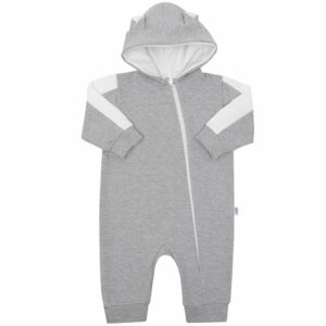 Babyoverall - Grijs - 18-24 maanden - Thermische stof - Met capuchon