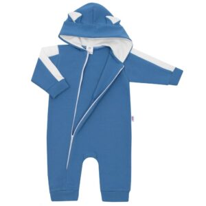 Baby Jumpsuit - blauw - maat 92 (18-24 maanden) - met capuchon en oren