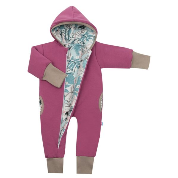 Overalls - Paars-roze - Met capuchon - Rits aan de voorkant - Afbeelding 2